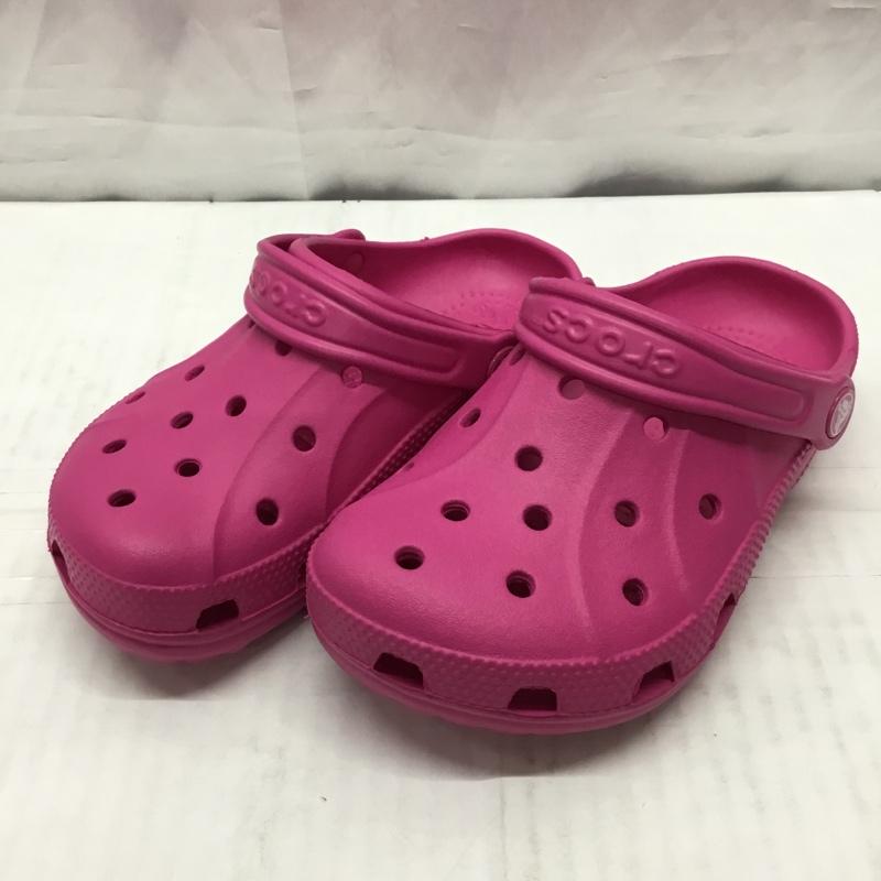 クロックス crocs シューズ シューズ 15908-670 ralen clog K 19.5cm キッズ 19.5cm ロゴ、文字 桃 / ピンク /  ガールズ USED 古着 中古 10110664