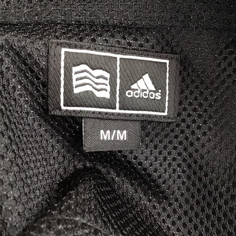 アディダス adidas ジャケット、上着 ジャンパー、ブルゾン ジップアップジャケット ジャンパー ジャケット カジュアルジャケット アウター M ロゴ、文字 黒 / ブラック /  メンズ USED 古着 中古 10117659