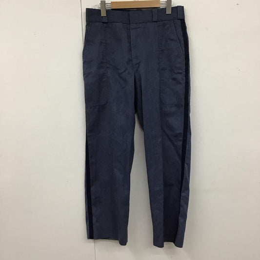 古着 USED パンツ スラックス スラックスパンツ ワイドパンツ カジュアルパンツ 32インチ 無地 青 / ブルー /  メンズ USED 古着 中古 10123586