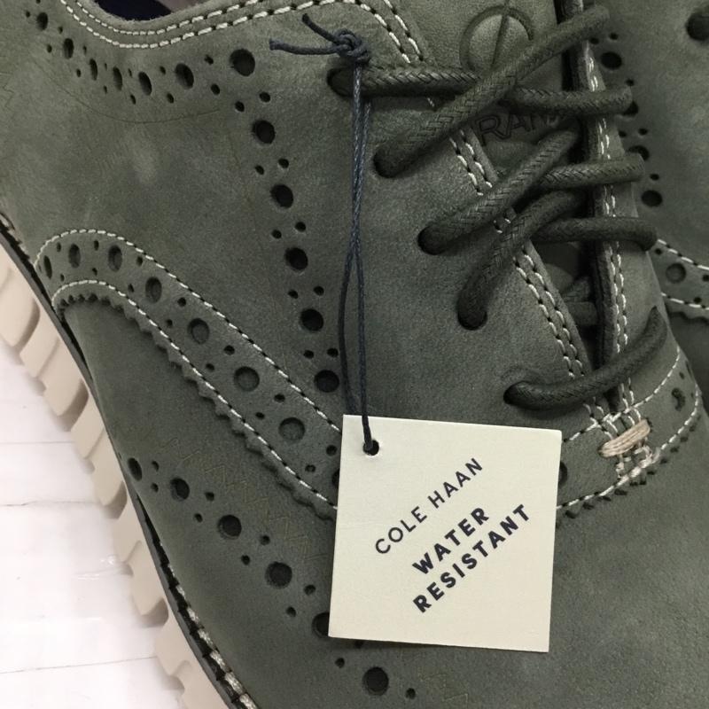 コールハーン COLE HAAN カジュアルシューズ カジュアルシューズ C30324 ゼログランド ウィングチップ オックスフォード 8W 箱有 US：8 ロゴ、文字 カーキ / カーキ /  メンズ USED 古着 中古 10106250