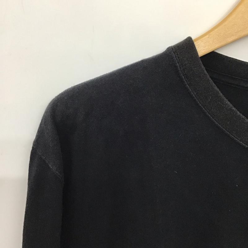 ロアーク リバイバル ROARK REVIVAL カットソー 長袖 長袖カットソー プリントカットソー クルーネック M ロゴ、文字 黒 / ブラック /  メンズ USED 古着 中古 10137284