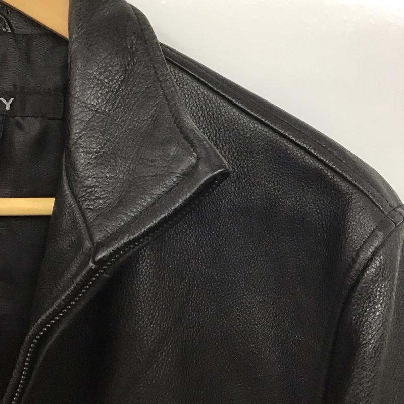 ディーケーエヌワイ DKNY ジャケット、上着 ジャケット、ブレザー ジップアップジャケット レザージャケット アウター S 無地 黒 / ブラック /  メンズ USED 古着 中古 10144456