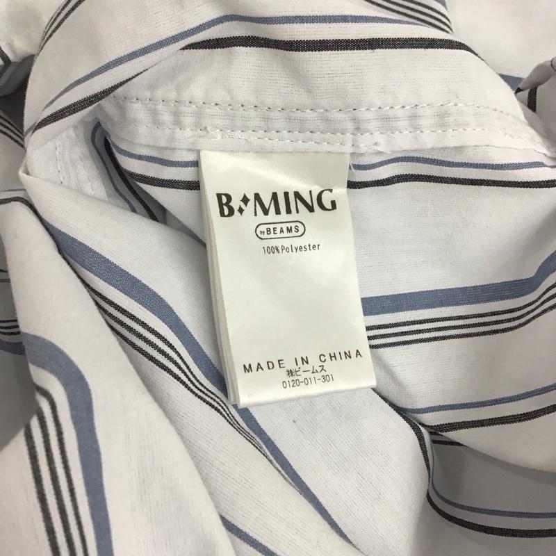 ビーミング バイ ビームス B:MING by BEAMS シャツ、ブラウス 長袖 長袖シャツ ストライプシャツ カラーシャツ L ストライプ 白 / ホワイト /  メンズ USED 古着 中古 10140317