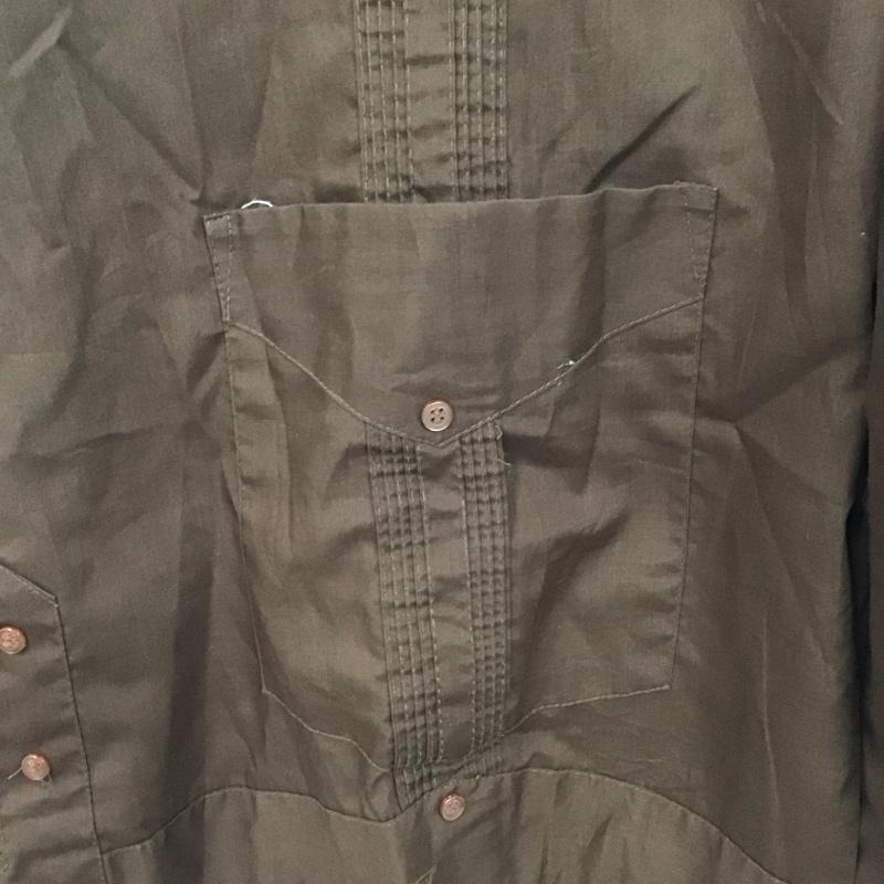 古着 USED シャツ、ブラウス 半袖 半袖シャツ 無地シャツ ポケットシャツ キューバシャツ M 無地 茶 / ブラウン /  メンズ USED 古着 中古 10130123
