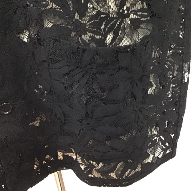 ニードルス Needles シャツ、ブラウス 半袖 半袖シャツ 総柄シャツ シースルーシャツ L 総柄 黒 / ブラック /  メンズ USED 古着 中古 10125511