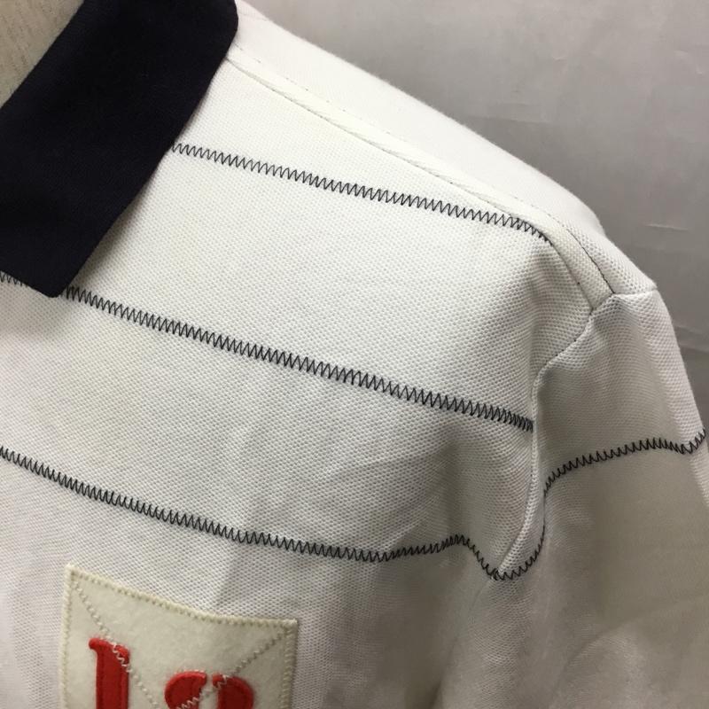 ブルックスブラザーズ BROOKS BROTHERS ポロシャツ 半袖 S ワンポイント 白 / ホワイト / X 紺 / ネイビー /  メンズ USED 古着 中古 10112867