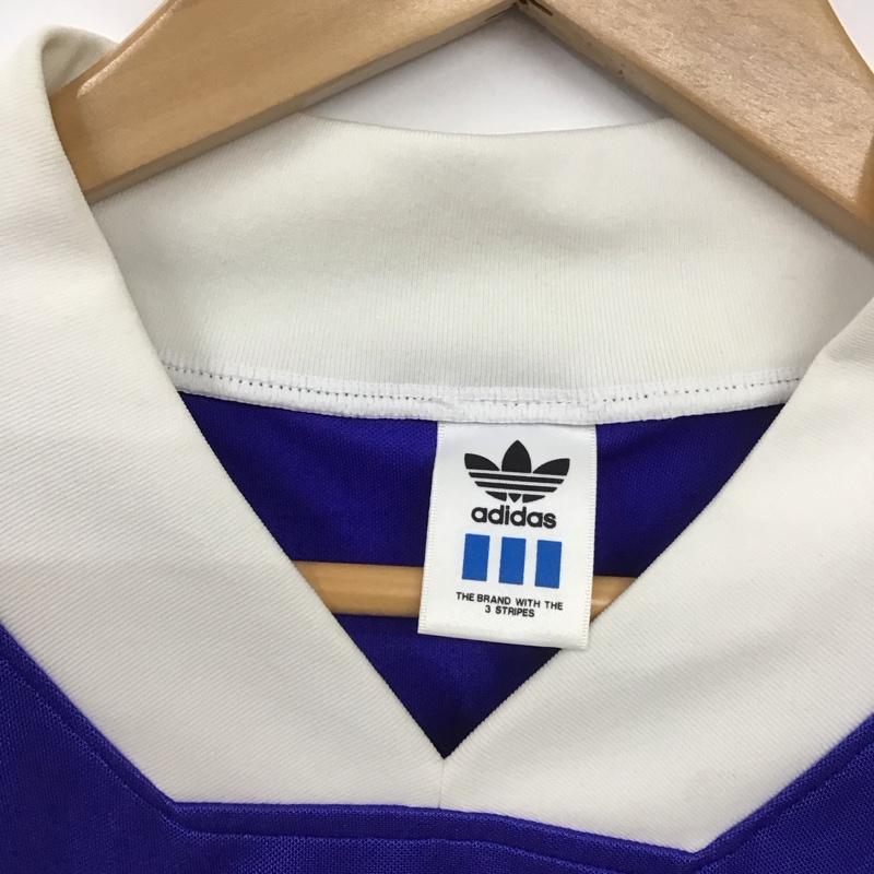 アディダス adidas Tシャツ 半袖 プリント X ロゴ、文字 青 / ブルー /  メンズ USED 古着 中古 10128481