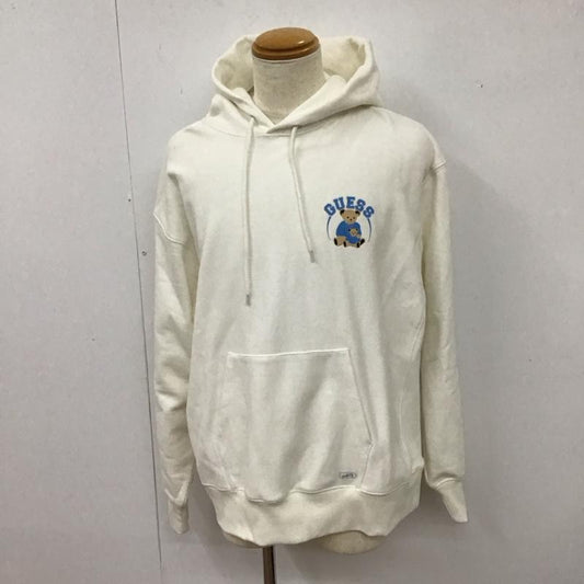 ゲス Guess パーカー 長袖 長袖パーカー フード付きパーカー プリントスウェット トレーナー L プリント 白 / ホワイト /  メンズ USED 古着 中古 10114691