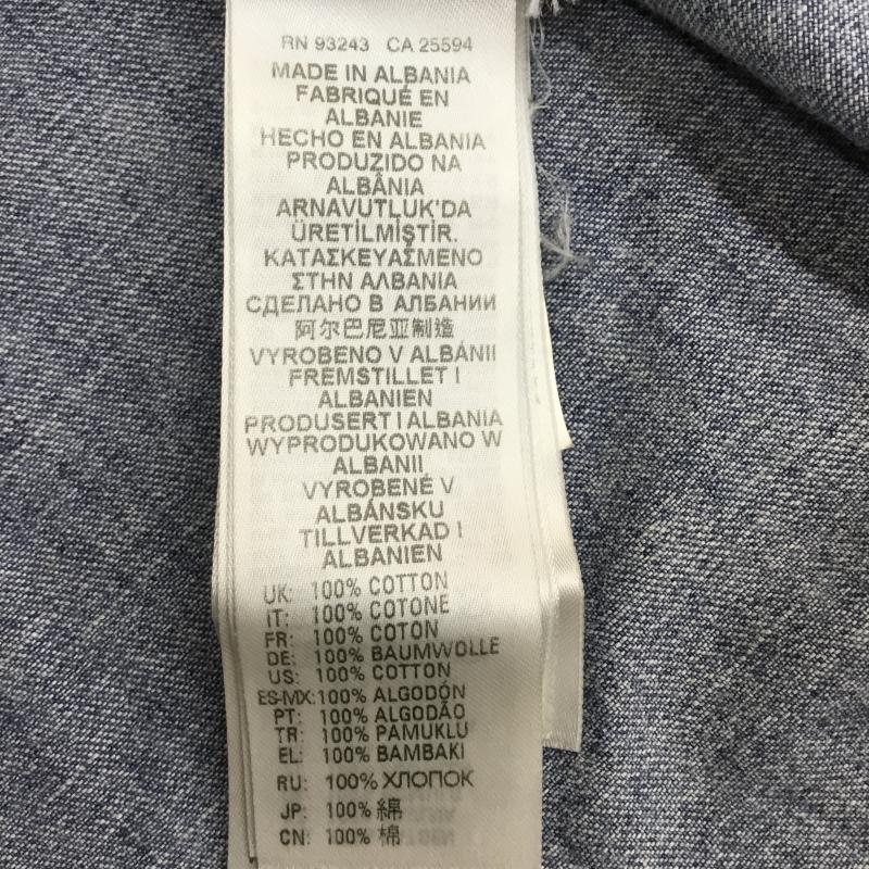 ディーゼル DIESEL シャツ、ブラウス 長袖 M 無地 X ダメージ加工 青 / ブルー /  メンズ USED 古着 中古 10143636