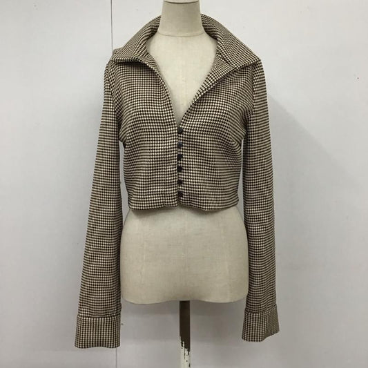 ザラ ZARA シャツ、ブラウス 長袖 長袖シャツ カラーシャツ 長袖カットソー 総柄シャツ M 総柄 黒 / ブラック / X ベージュ / ベージュ /  レディース USED 古着 中古 10118610