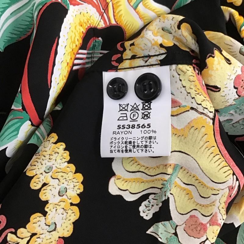 サンサーフ SUN SURF シャツ、ブラウス 半袖 SS38565 アロハシャツ マッキントッシュ ウクレレ 半袖シャツ XL プリント 黒 / ブラック /  メンズ USED 古着 中古 10106769