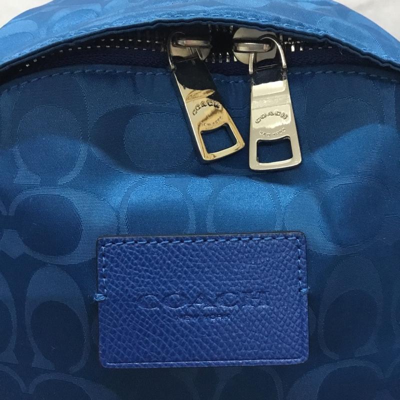 コーチ COACH リュックサック、デイパック リュックサック、デイバッグ 35033 シグネチャー 総柄 青 / ブルー /  メンズ USED 古着 中古 10109875