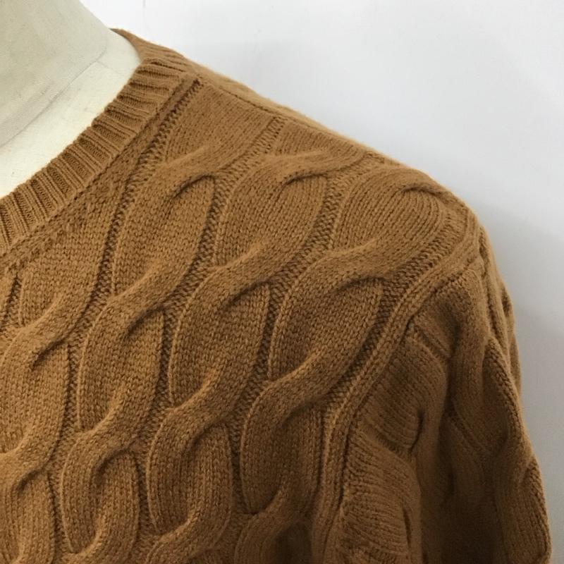 トゥモローランドトリコ TOMORROWLAND tricot ニット、セーター 長袖 63-02-15-02004 ラムウール ケーブル クルーネック タグ付き M  キャメル / キャメル /  メンズ USED 古着 中古 10118340