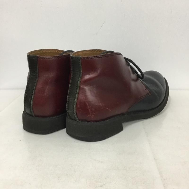 リーガル REGAL ブーツ ショートブーツ NC7F チャッカブーツ バイカラー 25cm 箱有 25.0cm 無地 えんじ / ワインレッド / X 紺 / ネイビー /  メンズ USED 古着 中古 10143004