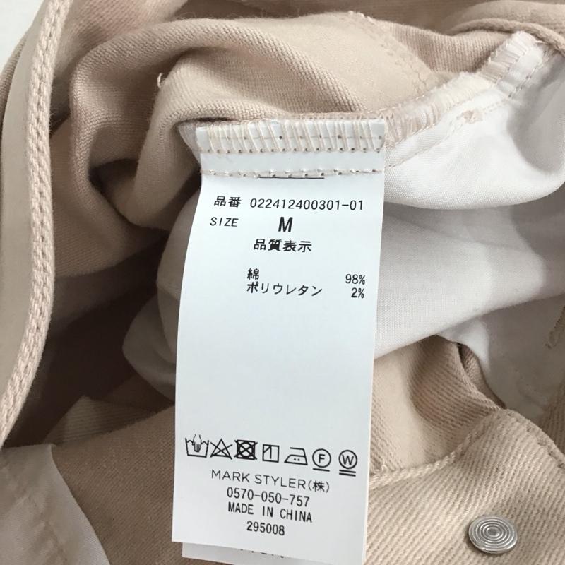 ダズリン dazzlin パンツ デニム、ジーンズ 022412400301-01 カーブラインデニムパンツ ワイドパンツ M 無地 桃 / ピンク /  レディース USED 古着 中古 10135580