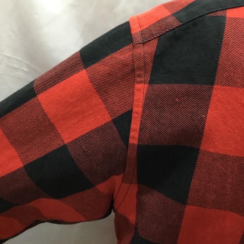 イーハトーブ IHATOV シャツ、ブラウス 長袖 長袖シャツ カラーシャツ ポケットシャツ 長袖カットソー チェックシャツ M チェック 黒 / ブラック / X 赤 / レッド /  メンズ USED 古着 中古 10114162