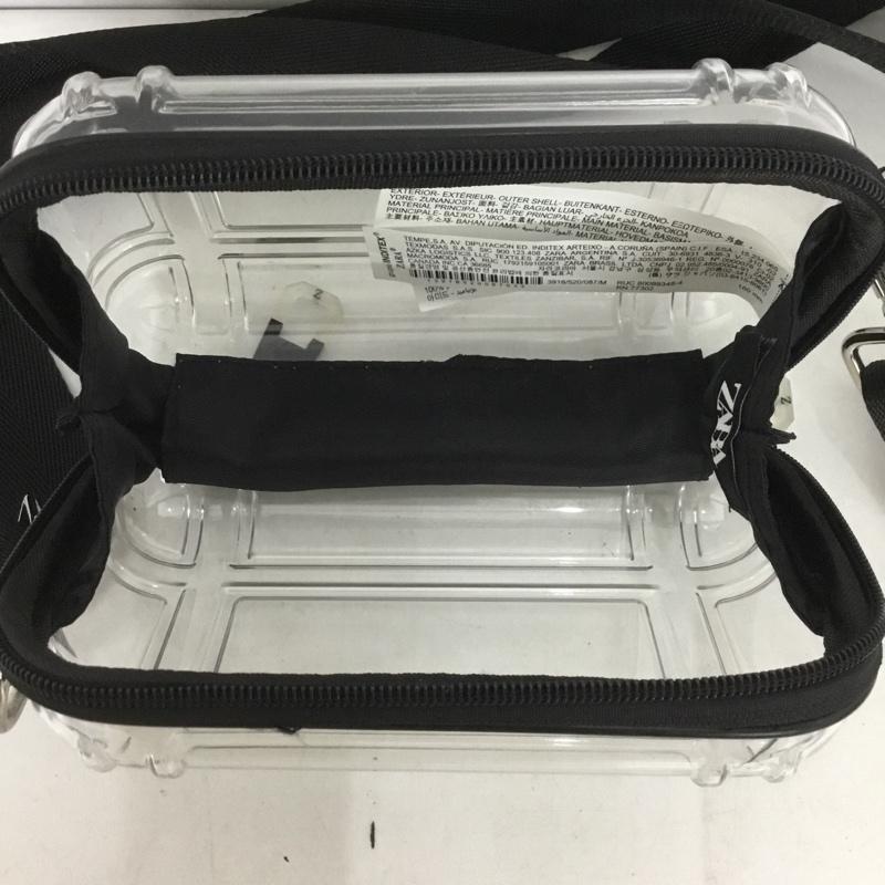 ザラ ZARA ショルダーバッグ ショルダーバッグ 3918 520 087 クリアバッグ ミニバッグ 無地 透明 / クリア / X 黒 / ブラック /  レディース USED 古着 中古 10140482