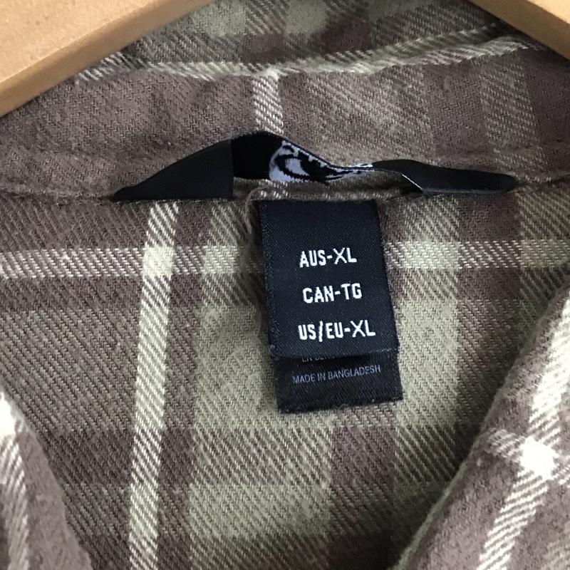 ボルコム VOLCOM シャツ、ブラウス 長袖 長袖シャツ チェックシャツ カラーシャツ XL チェック 茶 / ブラウン /  メンズ USED 古着 中古 10131511