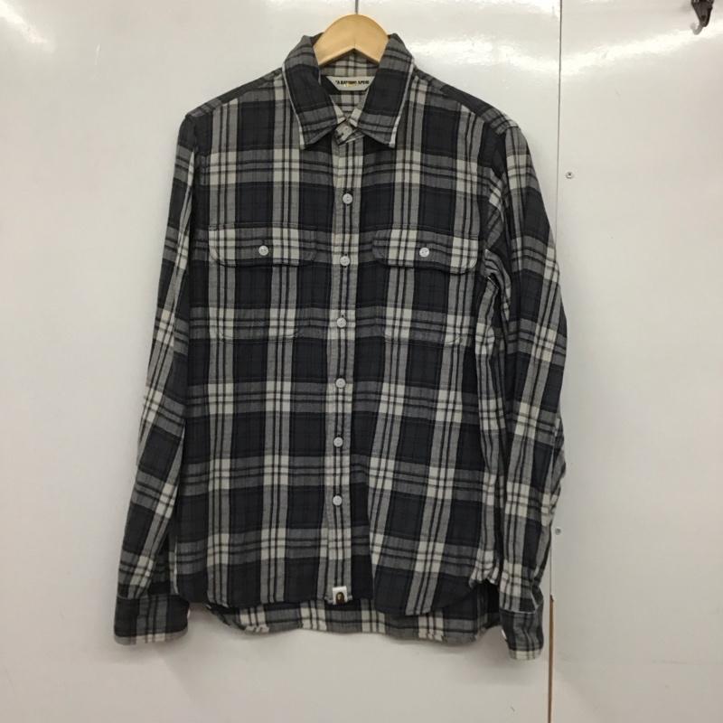 アベイシングエイプ A BATHING APE シャツ、ブラウス 長袖 長袖シャツ チェックシャツ カラーシャツ M チェック マルチカラー / マルチカラー /  メンズ USED 古着 中古 10143373