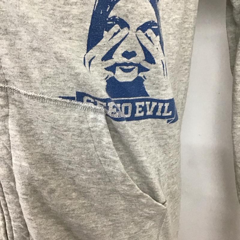 ヒステリックグラマー HYSTERIC GLAMOUR パーカー 長袖 長袖パーカー フード付きパーカー プリントスウェット トレーナー L プリント 灰 / グレー /  メンズ USED 古着 中古 10124317