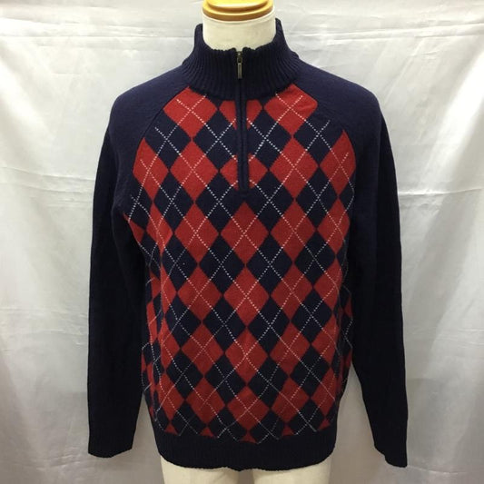 ブルックスブラザーズ BROOKS BROTHERS ニット、セーター 長袖 長袖ニットカットソー ニット セーター ジップネックニット M プリント マルチカラー / マルチカラー /  メンズ USED 古着 中古 10113876