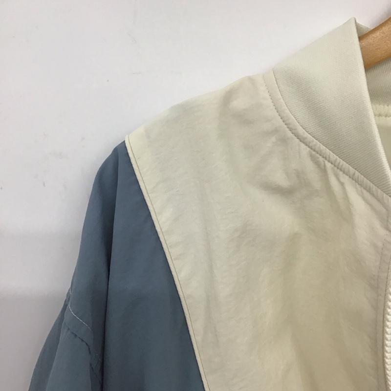 ジーナシス JEANASIS ジャケット、上着 ジャンパー、ブルゾン JS071575TS ハイショクショートブルゾン FREE 無地 白 / ホワイト / X 水色 / ライトブルー /  レディース USED 古着 中古 10148601