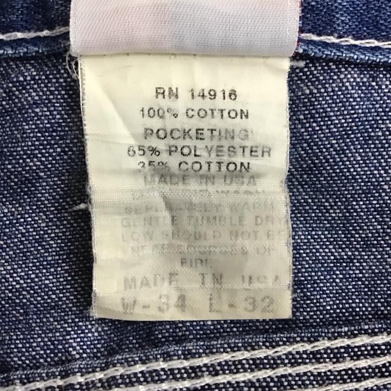 ポインター POINTER パンツ デニム、ジーンズ デニムパンツ ストレートパンツ ワイドパンツ カジュアルパンツ 34 無地 インディゴ / インディゴ /  メンズ USED 古着 中古 10116396