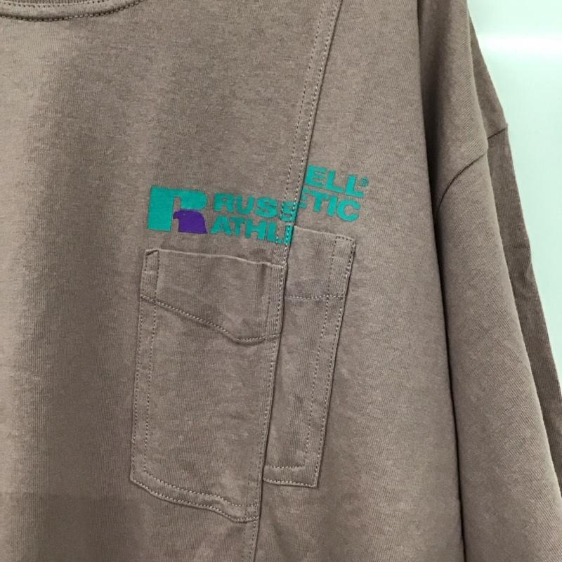 ラッセルアスレティック Russell Athletic Tシャツ 半袖 半袖カットソー プリントTシャツ クルーネックカットソー L ロゴ、文字 紫 / パープル /  メンズ USED 古着 中古 10130571
