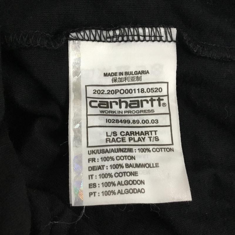 カーハート Carhartt カットソー 長袖 長袖カットソー クルーネックカットソー ロングスリーブカットソー プリントTシャツ L プリント 黒 / ブラック /  メンズ USED 古着 中古 10120843
