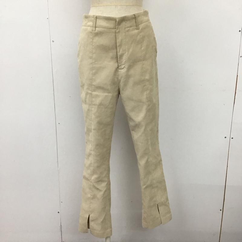 ローリーズファーム LOWRYS FARM パンツ スラックス LF521007MC フロントスリット フレアパンツ L 無地 ベージュ / ベージュ /  レディース USED 古着 中古 10108164