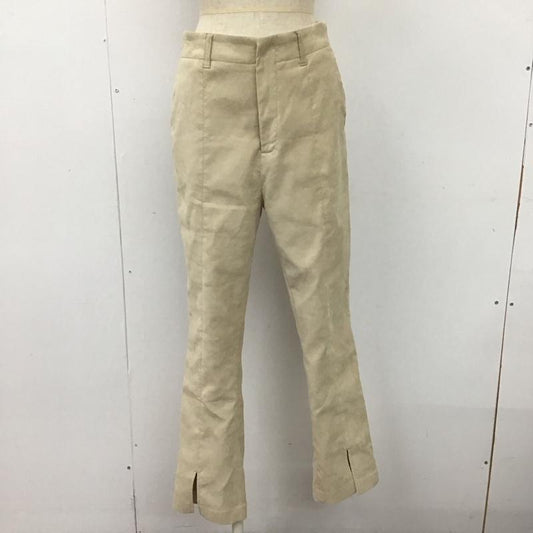 ローリーズファーム LOWRYS FARM パンツ スラックス LF521007MC フロントスリット フレアパンツ L 無地 ベージュ / ベージュ /  レディース USED 古着 中古 10108164