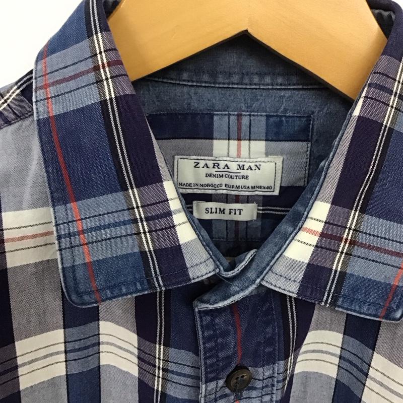 ザラメン ZARA MAN シャツ、ブラウス 長袖 長袖シャツ チェックシャツ カラーシャツ M チェック マルチカラー / マルチカラー /  メンズ USED 古着 中古 10131525