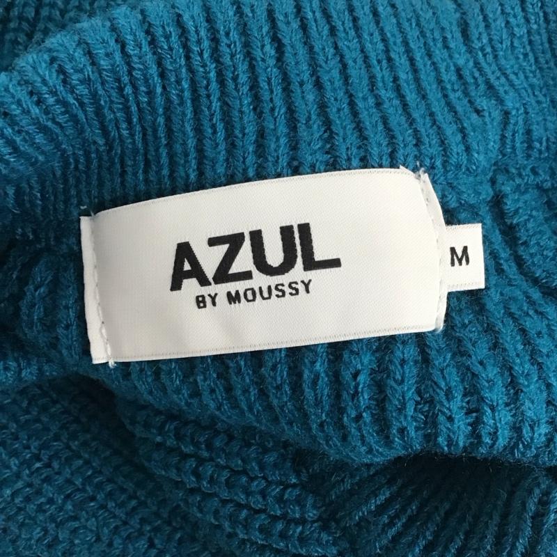 アズールバイマウジー AZUL BY MOUSSY ニット、セーター 長袖 250FAT70-198H カシュクールニットセットトップス M 無地 青 / ブルー /  レディース USED 古着 中古 10110968