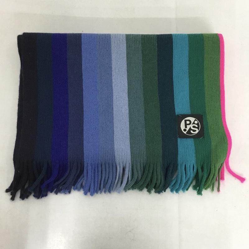 ポールスミス Paul Smith マフラー マフラー PY-3B-53354 フリンジ 羊毛 ロゴ、文字 マルチカラー / マルチカラー /  メンズ USED 古着 中古 10141641