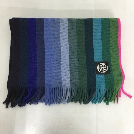 ポールスミス Paul Smith マフラー マフラー PY-3B-53354 フリンジ 羊毛 ロゴ、文字 マルチカラー / マルチカラー /  メンズ USED 古着 中古 10141641