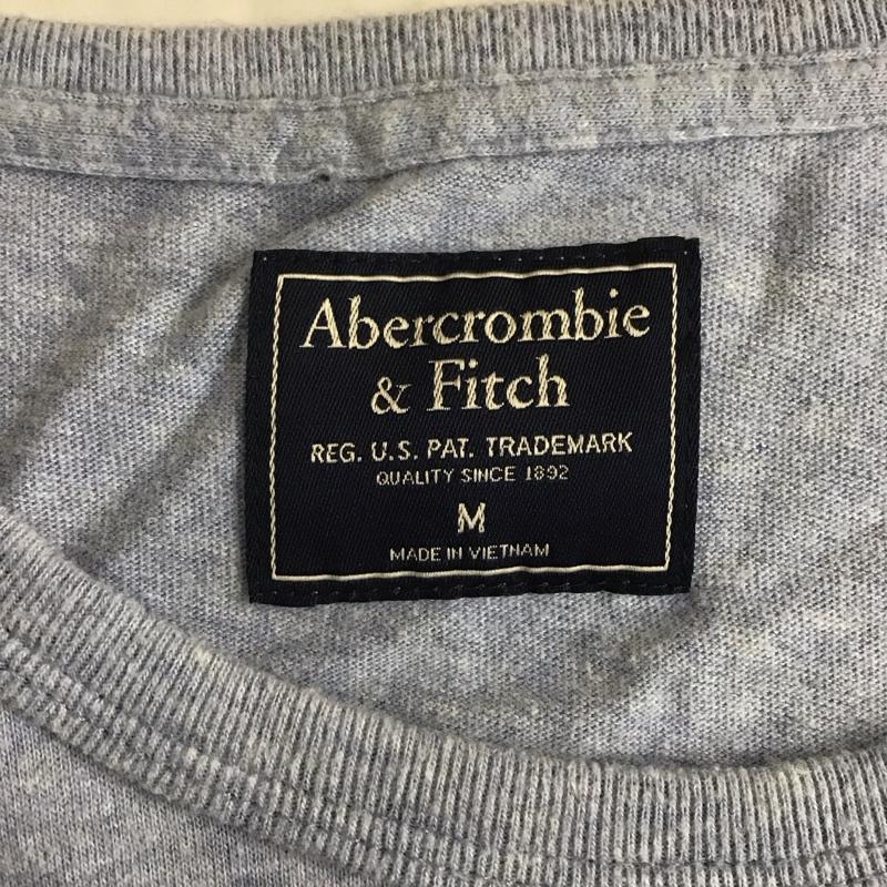 アバクロンビーアンドフィッチ ABERCROMBIE&FITCH Tシャツ 半袖 M ロゴ、文字 水色 / ライトブルー /  メンズ USED 古着 中古 10107255
