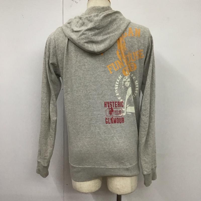ヒステリックグラマー HYSTERIC GLAMOUR パーカー 長袖 長袖パーカー フード付きパーカー プリントスウェット トレーナー L プリント 灰 / グレー /  メンズ USED 古着 中古 10124317