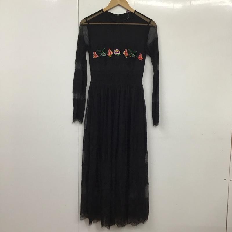デシグアル Desigual ワンピース ロングスカート 刺繍 チュール M 刺繍 黒 / ブラック /  レディース USED 古着 中古 10131484