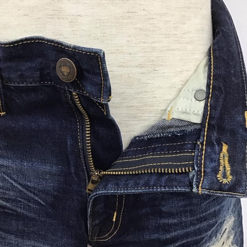 ダブルタップス WTAPS パンツ デニム、ジーンズ デニムパンツ ダメージ加工パンツ スリムパンツ S ダメージ加工 インディゴ / インディゴ /  メンズ USED 古着 中古 10109826