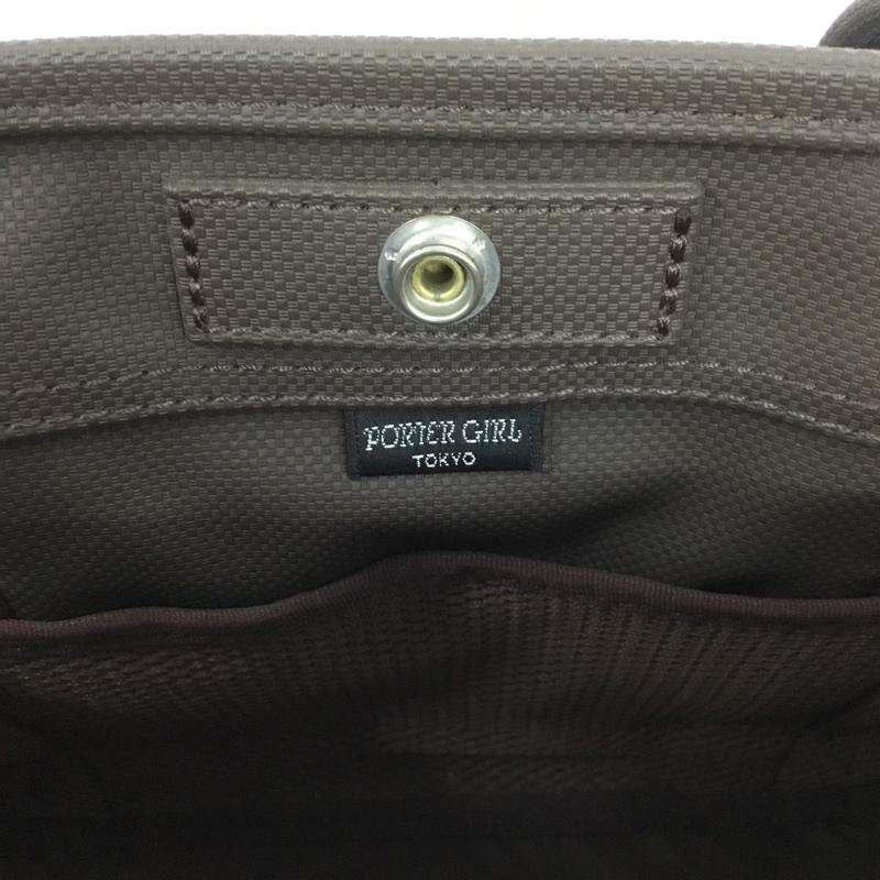 ポーターガール PORTERGIRL トートバッグ トートバッグ BOYFRIEND TOTE ロゴ、文字 カーキ / カーキ / X ダークブラウン / ダークブラウン /  レディース USED 古着 中古 10149680