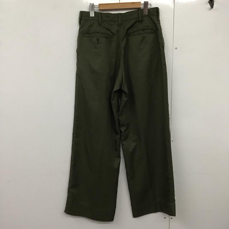 ニコアンド niko and... パンツ スラックス スラックスパンツ ワイドパンツ カジュアルパンツ L 無地 カーキ / カーキ /  メンズ USED 古着 中古 10140476