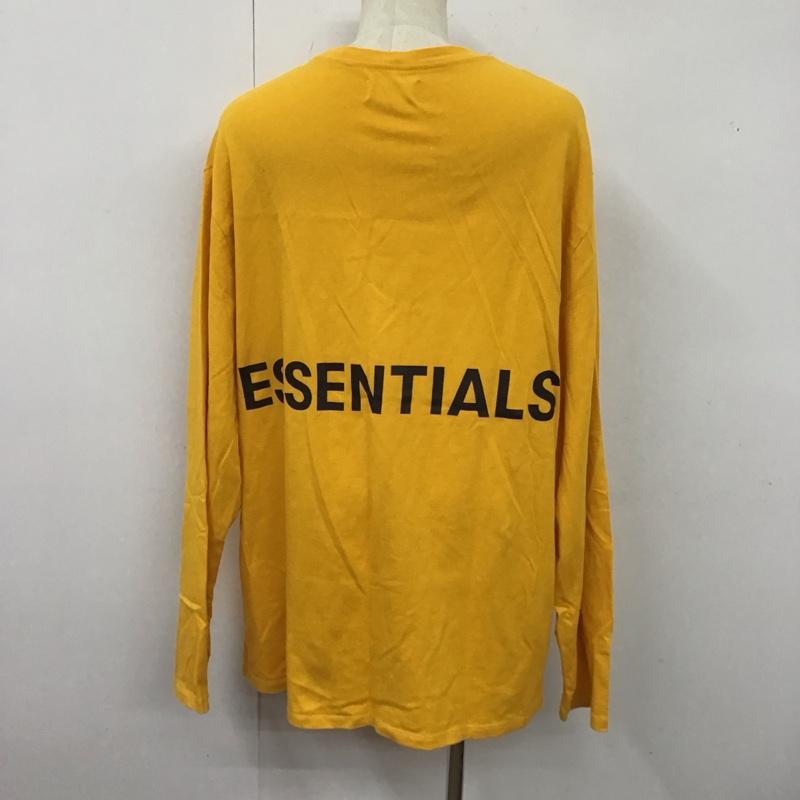 エッセンシャルズ ESSENTIALS カットソー 長袖 長袖カットソー クルーネックカットソー ロングスリーブカットソー L 無地 黄 / イエロー /  メンズ USED 古着 中古 10123533