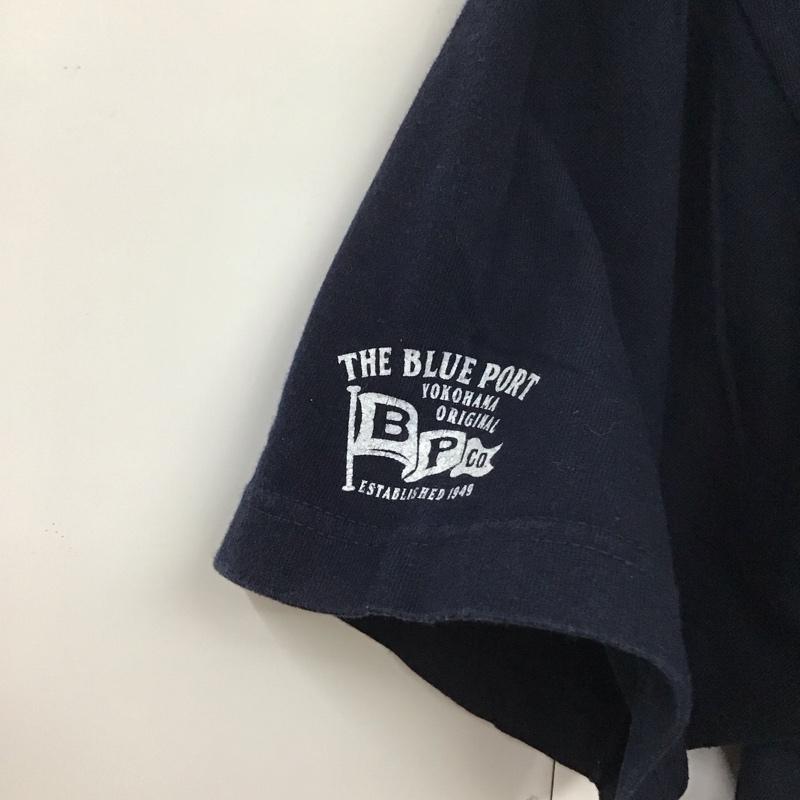 ブルーポート BLUE PORT Tシャツ 半袖 半袖カットソー プリントTシャツ クルーネックカットソー XL プリント 紺 / ネイビー /  メンズ USED 古着 中古 10131011