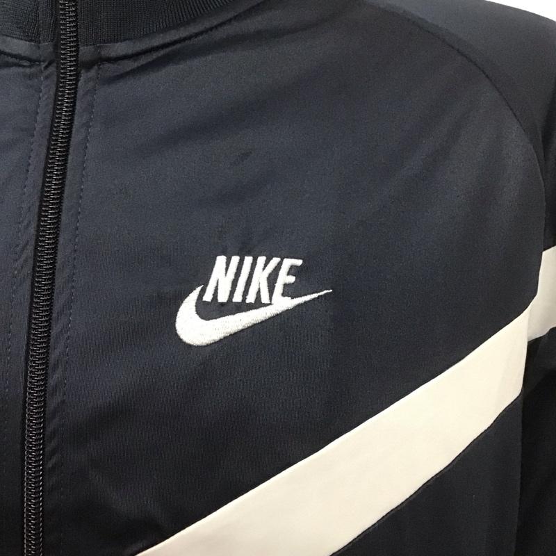 ナイキ NIKE ジャケット、上着 ジャンパー、ブルゾン 397972-473 トラックジャケット S ロゴ、文字 紺 / ネイビー / X 白 / ホワイト /  メンズ USED 古着 中古 10107654