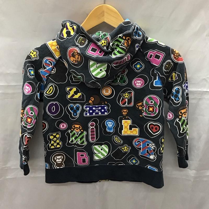 ベイプキッズ BAPEKIDS パーカー 長袖 長袖パーカー フード付き長袖カットソー スウェット カジュアルカットソー 120cm プリント マルチカラー / マルチカラー /  ボーイズ USED 古着 中古 10111667