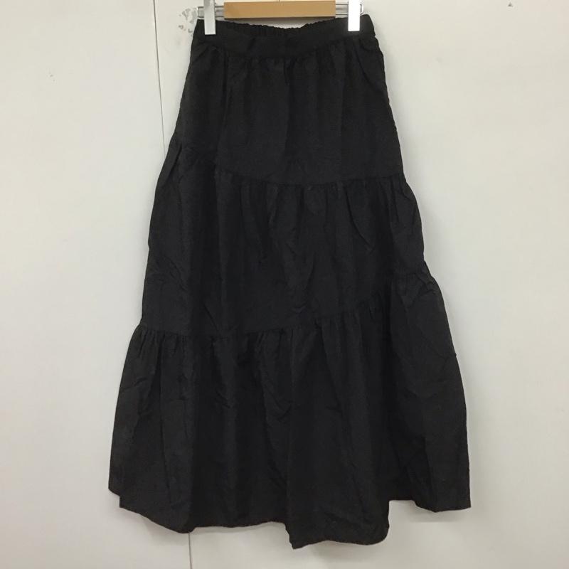 ローリーズファーム LOWRYS FARM スカート ロングスカート フレアスカート ロングスカート カジュアルスカート FREE 無地 黒 / ブラック /  レディース USED 古着 中古 10129526