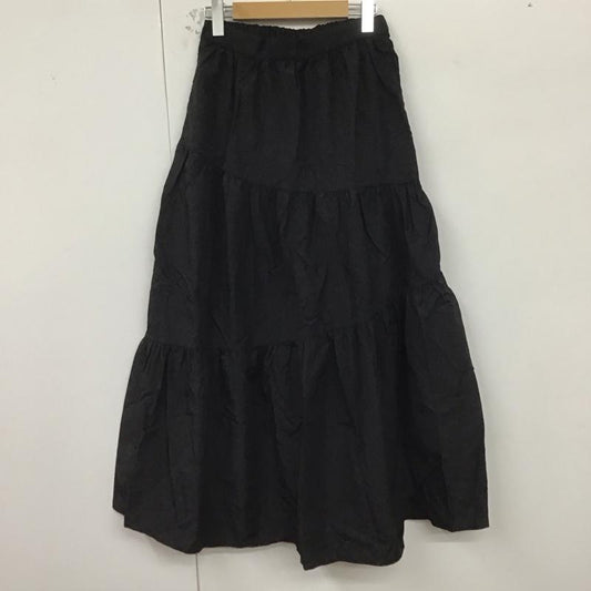 ローリーズファーム LOWRYS FARM スカート ロングスカート フレアスカート ロングスカート カジュアルスカート FREE 無地 黒 / ブラック /  レディース USED 古着 中古 10129526