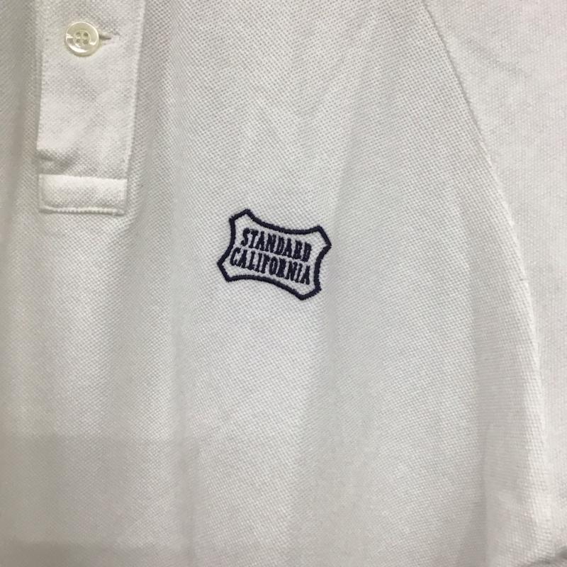 スタンダード カリフォルニア STANDARD CALIFORNIA ポロシャツ 半袖 L 無地 白 / ホワイト /  メンズ USED 古着 中古 10131060