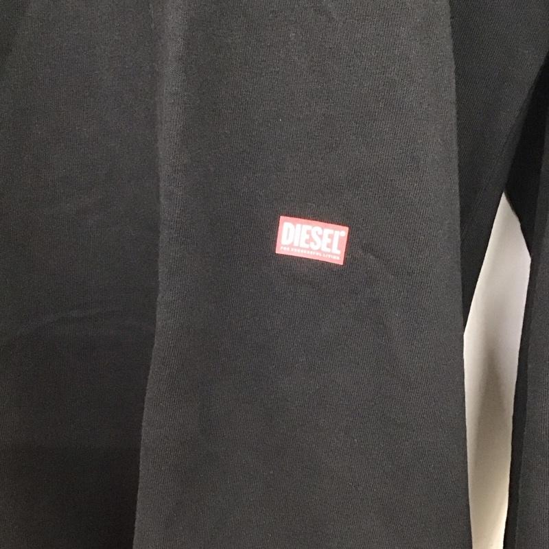 ディーゼル DIESEL Tシャツ 長袖 長袖カットソー 無地カットソー クルーネック L 無地 黒 / ブラック /  メンズ USED 古着 中古 10138964