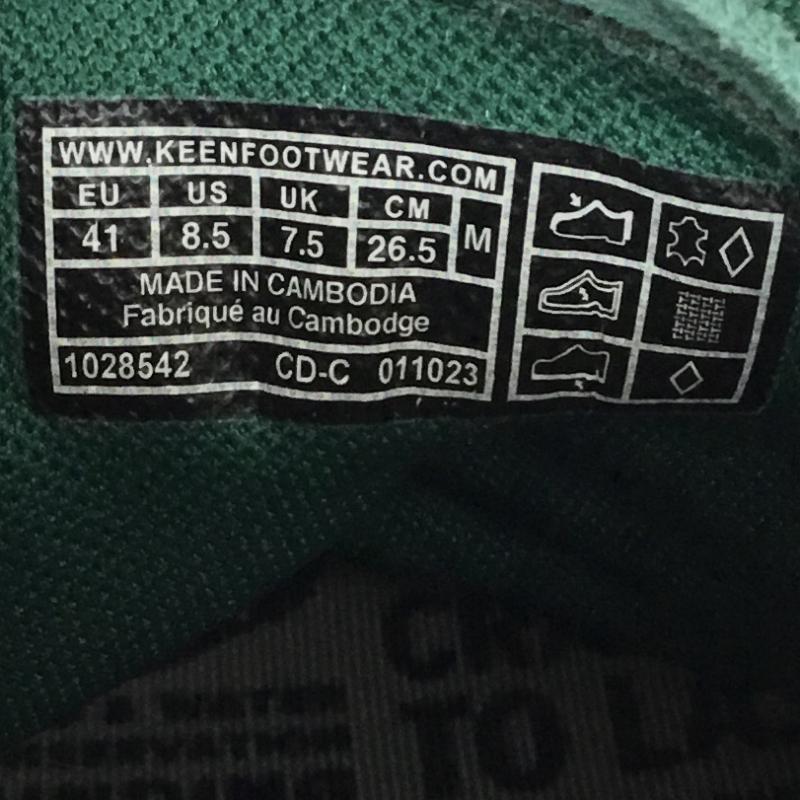 キーン KEEN アウトドアシューズ アウトドアシューズ 1028542 JASPER ジャスパー 26.5cm ロゴ、文字 灰 / グレー / X 緑 / グリーン / X 紫 / パープル /  メンズ USED 古着 中古 10143317